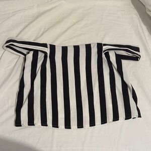 DO+BE Black and White Striped Blouse